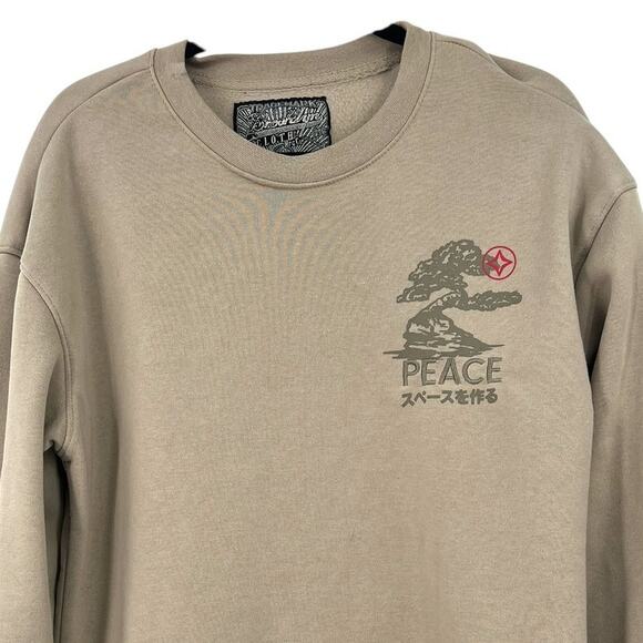 brooklyn cloth mfg co M Pullover crew neck sweatshirt Peace Nature Japanese Men - Picture 3 of 6